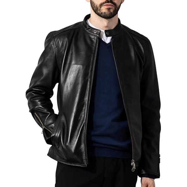 Amazon.co.jp: (リューグープラス) LIUGOO PLUS 本革 ダブルライダース